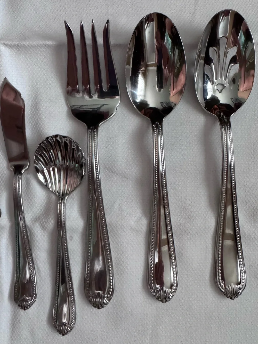 Lenox Silver “Bead” pattern 18/10 Stainless Flatware Set